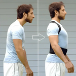 FlexBack Corrector de Postura Unisex (Negro con Azul)