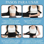 FlexBack Corrector de Postura Unisex (Negro con Azul)