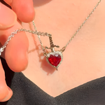 Collar Dúo de Corazón y Espada 🗡️❤️ 2 EN 1 ✨