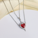 Collar Dúo de Corazón y Espada 🗡️❤️ 2 EN 1 ✨