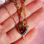 Collar Dúo de Corazón y Espada 🗡️❤️ 2 EN 1 ✨